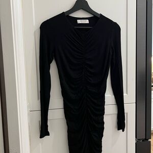 Bailey 44 Black Ruched Long Sleeve Bodycon Dress